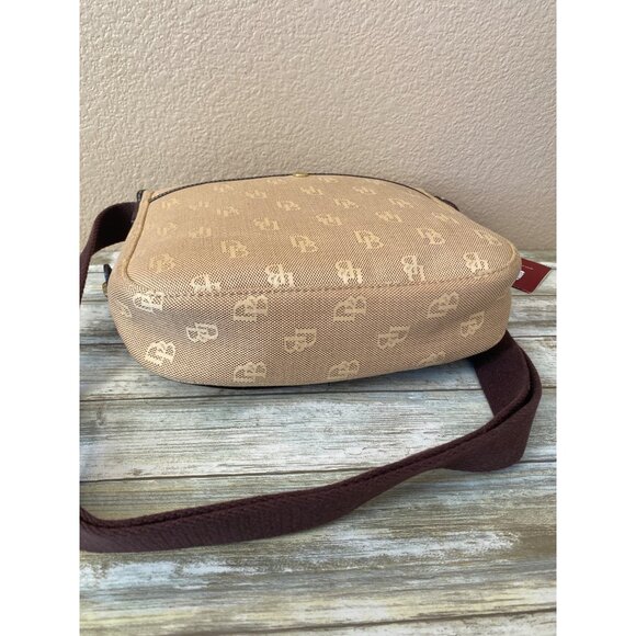 Vintage 1990s/Y2K Dooney & Bourke Small Logo Canvas Messenger Bag Made in USA - Picture 6 of 15